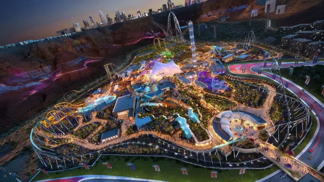 Six Flags public realm at Qiddiya